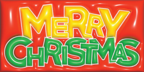 🎄 A colorful vector illustration card design for a Merry Christmas holiday sale banner with festive letter art