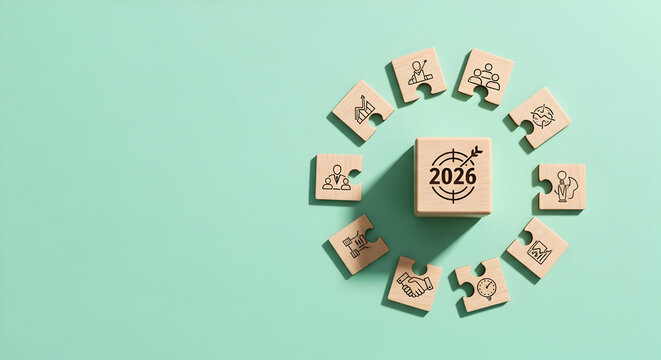 Tujuan Bisnis 2026 Konsep Puzzle Potongan Untuk Perencanaan Strategis