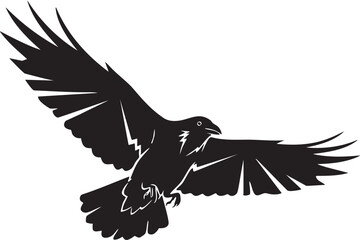 Obraz premium Bird Flying Silhouette Vector