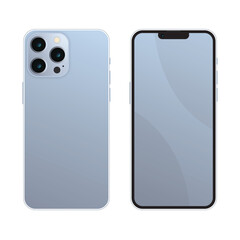 iPhone 13, Pro Max, Mini Mock-up. Vector realistic iPhone screen template, Realistic Detailed 3d Smartphone Mockup Template. Vector
