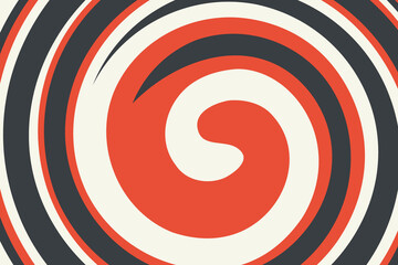 Red and Black Spiral Abstract Background Pattern with Dynamic Circular Motion
