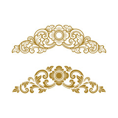 Balinese ornament line art vector premium 3