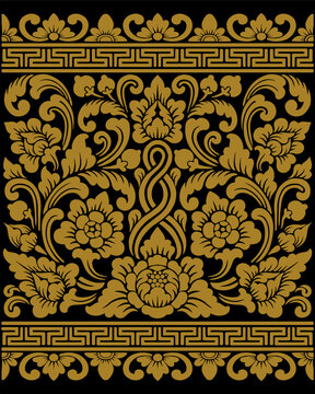 Balinese ornament line art vector premium 3