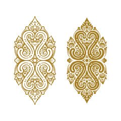 Balinese ornament line art vector premium 3