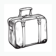 suitcase isolated on white