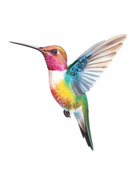 Colorful Hummingbird in Flight