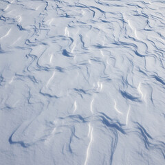 Obraz premium Abstract winter snow texture with ripples and shadows