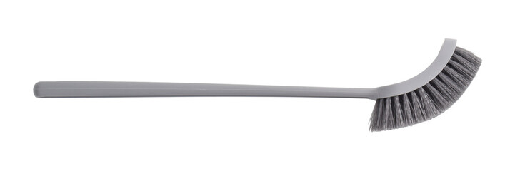 Gray toilet brush isolated on white background