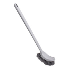 Gray toilet brush isolated on white background