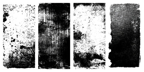 Abstract grunge frame texture set black and white distressed border design .old rough vintage grungy background dirty cracked worn paper edge template .frame texture collection for graphic design .