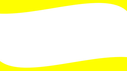 Bright yellow border frame on transparent background PNG