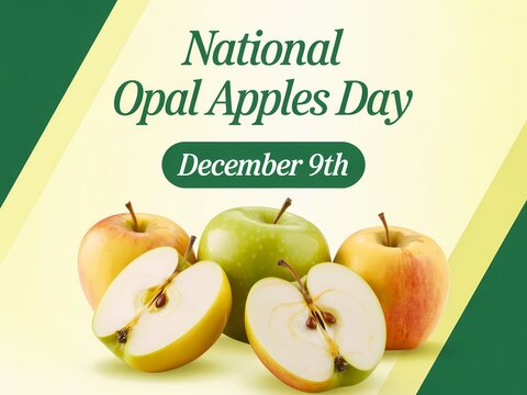 Celebrating national opal apples day on december 9th with freshly sliced and whole apples