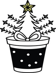 golden christmas tree