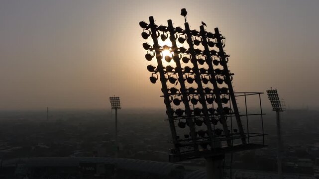 Cricket Stadium Floodlights Karachi, Pakistan