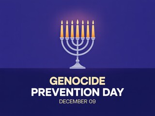 Commemorating genocide prevention day with a menorah and a call for peace