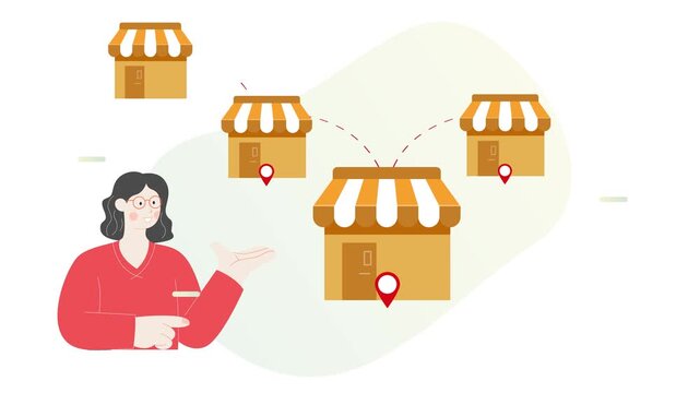Growth Opportunities with Business Franchise Model  - Animated Illustration as MP4 File