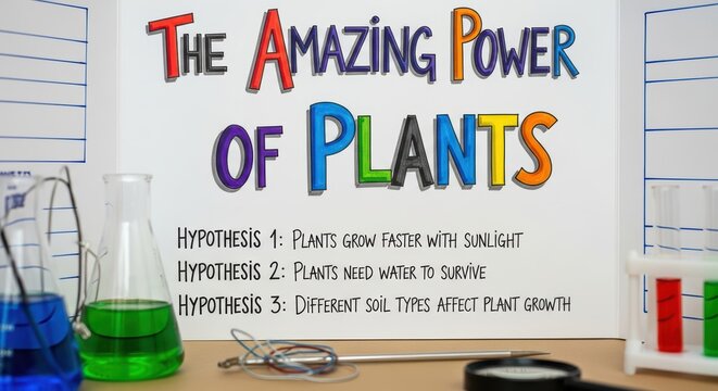 The amazing power of plants: science project with hypotheses and lab equipment