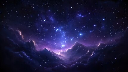 Stunning galaxy artwork with vibrant purple hues and sparkling stars, perfect for science fiction book covers and inspirational designs for cosmic exploration.
