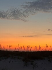 sunset over the beach