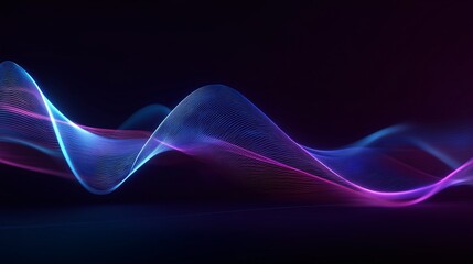 Futuristic Neon Light Wave Flow Background