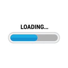 Loading Bar Status Indicator Icon Vector Illustration on White