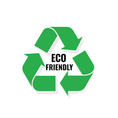 Eco Friendly Symbol Green Recycling Icon Label Sticker Illustration