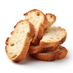 Freshly baked sliced bread arranged in a pile, ready to be enjoyed. The bread has a golden-brown crust and a soft, airy interior. This photo evokes feelings of warmth, comfort, and culinary delight.