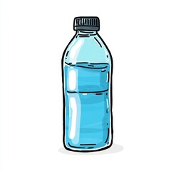 A clear bottle of refreshing water, filled with pristine liquid, capped to maintain its purity