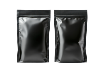 Matte stand up pouch packaging bags display on white background for versatile storage solutions in various industries