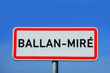 Ortsschild Ballan-Miré