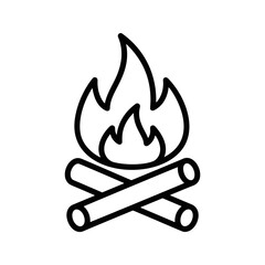 Campfire Icon Outline