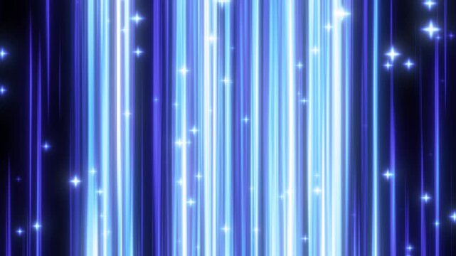 キラキラと縦の集中線