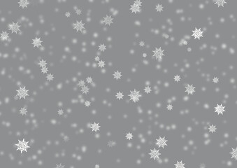 White snow falling down - snowflake PNG