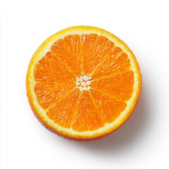 A juicy orange slice showing the texture