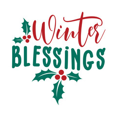Winter Blessings Svg