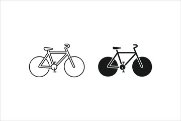 Obraz premium Bicycle icon isolated on white background