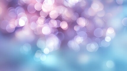 Fototapeta premium This image features a soft bokeh effect with pastel hues of purple and blue, creating a serene and dreamy atmosphere. Perfect for creative projects.