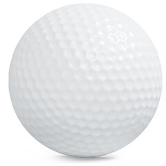 Realistic white golf ball isolated on white background. 3D tennis balll icon. 3D png illustration.