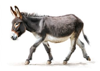 Fototapeta premium donkey isolated on white background