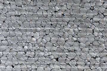 Textura gray styrofoam. Copy space.