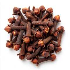 Obraz premium A collection of aromatic cloves, showcasing their rich color and intricate texture. They are ready to be used