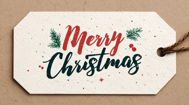 Happy Christmas! on a paper tag