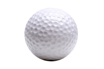White golf ball with dimple texture isolated on black background sport game, Isolated On Transparent Background, Png Cut Out