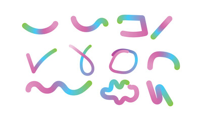 vibrant gradient line art displaying diverse flowing abstract designs