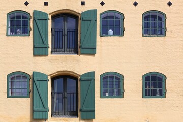 Fototapeta premium Old warehouse near the port of Faaborg in Denmark