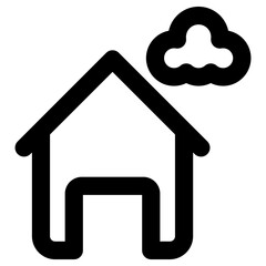 Home vector line icon bold