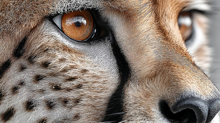 close up portrait of a young lynx