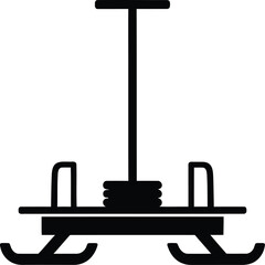 Fototapeta premium Industrial Hoist Attachment and Sling Gear Lifting Clamp Vector silhouette