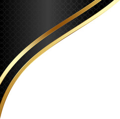 Black and Gold Islamic Arch Frame Illustration