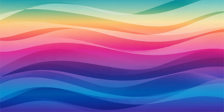 Abstract colorful rainbow wave backgrounds with bright gradient lines and motion blur texture design